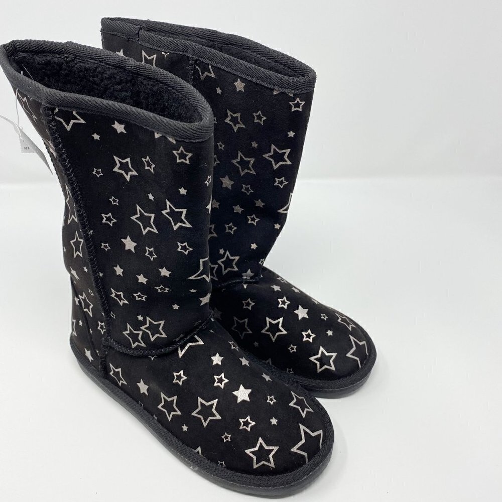 Airwalk EMMA Black Stars Junior Girls Winter Boots Size 3 - Picture 4 of 11